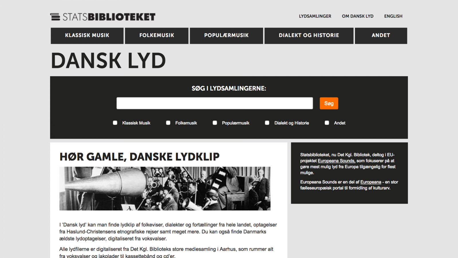 dansklyd.statsbiblioteket.dk - desktop version .