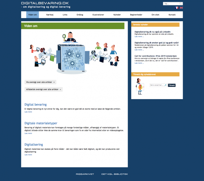 digitalbevaring.dk - screenshot.