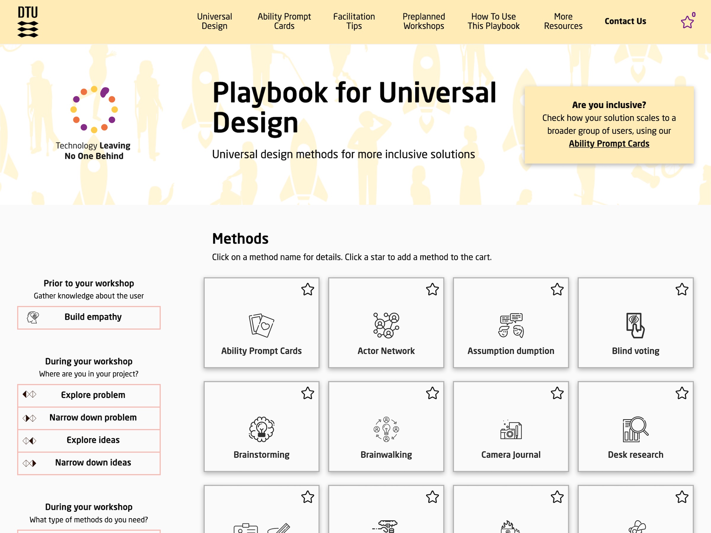 Screenshot af universaldesignguide.com.