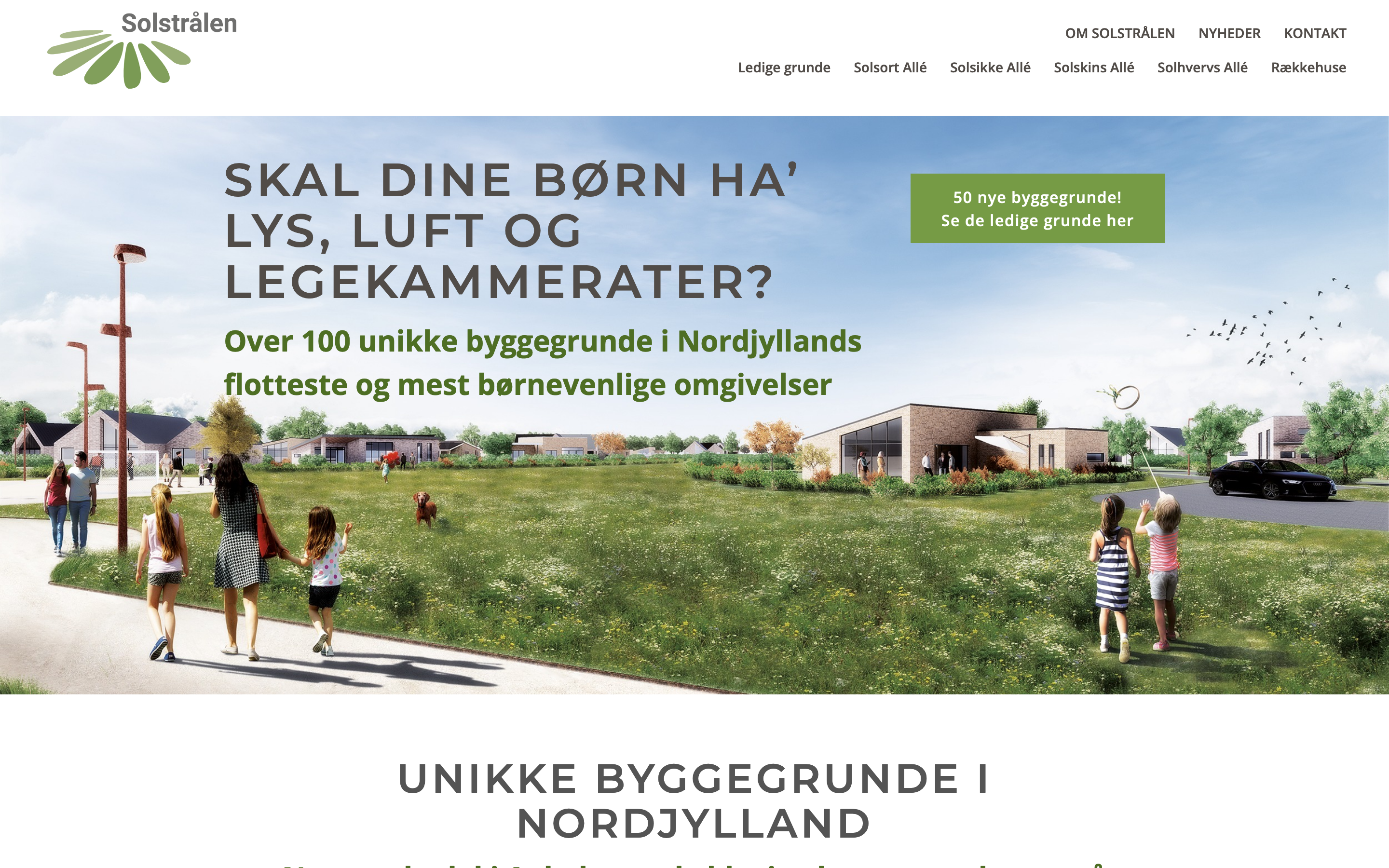 Screenshot af solstraalenaabybro.dk.