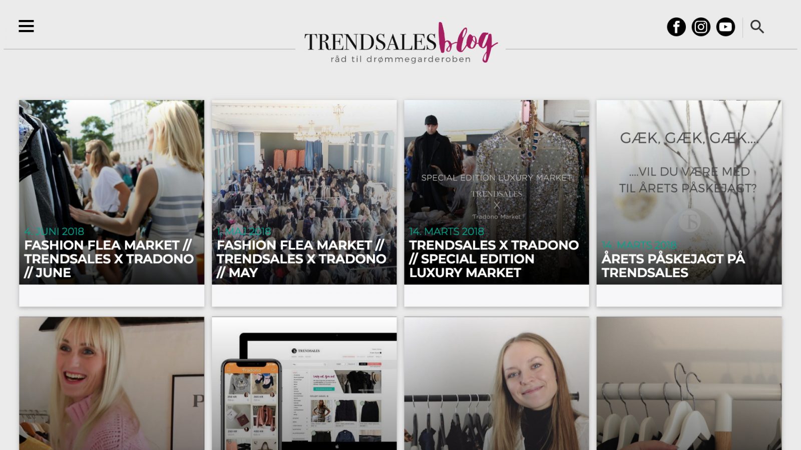 trendsales.dk - tablet version.